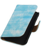 Hoesje voor Samsung Galaxy Xcover 3 Booktype Wallet Mini Slang Blauw