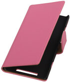Hoesje voor Nokia Lumia 830 Effen Booktype Wallet Roze
