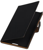 Zwart Effen Booktype Hoesje voor Nokia Lumia 1520 Wallet Cover