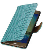 Turquoise Slang Booktype Hoesje voor Samsung Galaxy A7 2015 Wallet Cover
