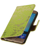 Groen Lace Booktype Hoesje voor Samsung Galaxy S5 Wallet Cover