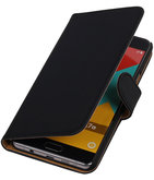 Zwart Effen Booktype Hoesje voor Samsung Galaxy A7 2016 Wallet Cover