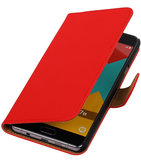 Rood Effen Booktype Hoesje voor Samsung Galaxy A7 2016 Wallet Cover