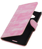 Hoesje voor Microsoft Lumia 950 XL - Booktype Wallet Mini Slang Roze