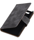 Hoesje voor Sony Xperia Z4 Compact Booktype Wallet Mini Slang Grijs