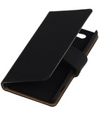 Hoesje voor Sony Xperia Z4 Compact Effen Bookstyle Wallet Zwart