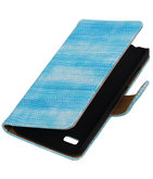Turquoise Mini Slang Booktype Hoesje voor Huawei Y560 / Y5 Wallet Cover