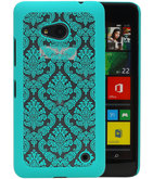 Hoesje voor Microsoft Lumia 640 - Brocant Hardcase Turquoise