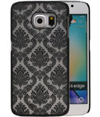 Hoesje voor Samsung Galaxy S6 Edge - Brocant Hardcase Zwart