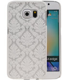 Hoesje voor Samsung Galaxy S6 Edge - Brocant Hardcase Wit