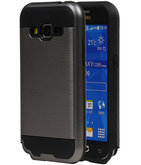 Grijs Bestcases Tough Armor TPU Back Cover Hoesje voor Samsung Galaxy Core Prime