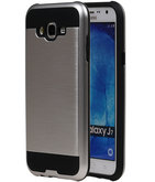 Zilver BestCases Tough Armor TPU back cover voor Hoesje voor Samsung Galaxy J7 2015