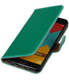 Groen Pull-Up PU booktype wallet cover voor Hoesje voor Samsung Galaxy A5 2016