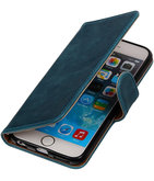 Blauw Pull-Up PU booktype wallet cover voor Hoesje voor Apple iPhone 6 Plus / 6s Plus