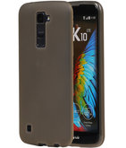 Hoesje voor LG K10 TPU Back Cover Transparant Grijs