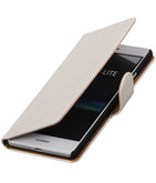 Wit Krokodil booktype cover voor Hoesje voor Huawei P9 Lite