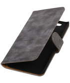 Hoesje voor Huawei Nexus 6P - Mini Slang Grijs Booktype Wallet