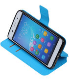Blauw Hoesje voor Huawei Honor Y6 / 4A TPU wallet case booktype HM Book