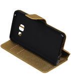Goud Hoesje voor Samsung Galaxy A3 2016 TPU wallet case booktype HM Book