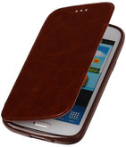 Polar Map Case Bruin Hoesje voor Huawei Ascend G510 TPU Bookcover