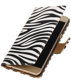 Zebra booktype wallet cover voor Hoesje voor Samsung Galaxy C5