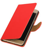 Rood Effen booktype wallet cover voor Hoesje voor Samsung Galaxy C5