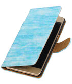 Turquoise Mini Slang booktype wallet cover voor Hoesje voor Samsung Galaxy C5