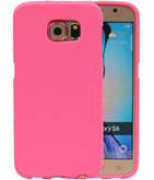 Roze Zand TPU back case cover voor Hoesje voor Samsung Galaxy S6