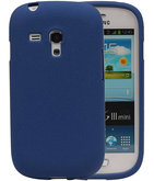 Blauw Zand TPU back case cover voor Hoesje voor Samsung Galaxy S3 mini I8190