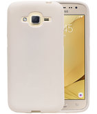 Wit Zand TPU back case cover voor Hoesje voor Samsung Galaxy J2 2016