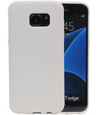 Wit Zand TPU back case cover voor Hoesje voor Samsung Galaxy S7 Edge