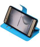 Blauw Hoesje voor Huawei P9 Plus TPU wallet case booktype HM Book