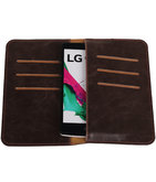 Mocca Pull-up Medium Pu portemonnee wallet voor LG