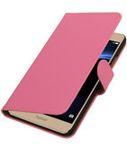 Roze Effen booktype wallet cover voor Hoesje voor Huawei Honor V8