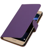 Paars Effen booktype wallet cover voor Hoesje voor Huawei Honor V8