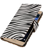 Zebra booktype wallet cover voor Hoesje voor Huawei Honor V8