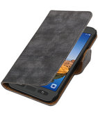 Grijs Mini Slang booktype wallet cover voor Hoesje voor Samsung Galaxy S7 Active