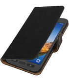 Zwart Krokodil booktype wallet cover voor Hoesje voor Samsung Galaxy S7 Active