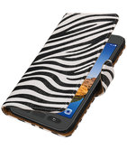 Zebra booktype wallet cover voor Hoesje voor Samsung Galaxy S7 Active