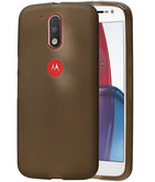 Hoesje voor Motorola Moto G4 Play TPU Cover Transparant Grijs