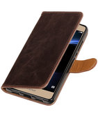 Mocca Pull-Up PU booktype wallet voor Hoesje voor Huawei Honor V8
