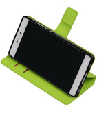 Groen Hoesje voor Huawei P8 TPU wallet case booktype HM Book