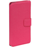 Roze Hoesje voor Huawei Y560 / Y5 TPU wallet case booktype HM Book