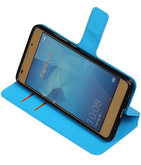 Blauw Hoesje voor Huawei Honor 5c TPU wallet case booktype HM Book