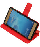 Rood Hoesje voor Huawei Honor 5c TPU wallet case booktype HM Book