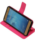 Roze Hoesje voor Huawei Honor 5c TPU wallet case booktype HM Book