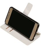 Wit Hoesje voor Samsung Galaxy C5 TPU wallet case booktype HM Book