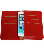 Universele Rood Pull-up Medium Pu portemonnee wallet