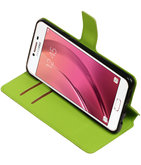 Groen Hoesje voor Samsung Galaxy C7 TPU wallet case booktype HM Book