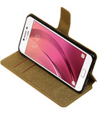 Goud Hoesje voor Samsung Galaxy C7 TPU wallet case booktype HM Book